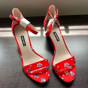 Nine West red heels size 9